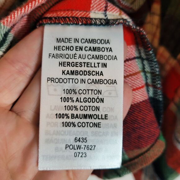 Legendary Whitetails Cotton Plaid Flannel Shirt Women's Large L Country Basic - Picture 8 of 11